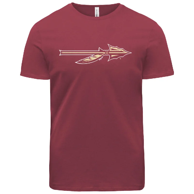 Ragz Adult/Unisex Spear Logo Short Sleeve T-shirt - Garnet