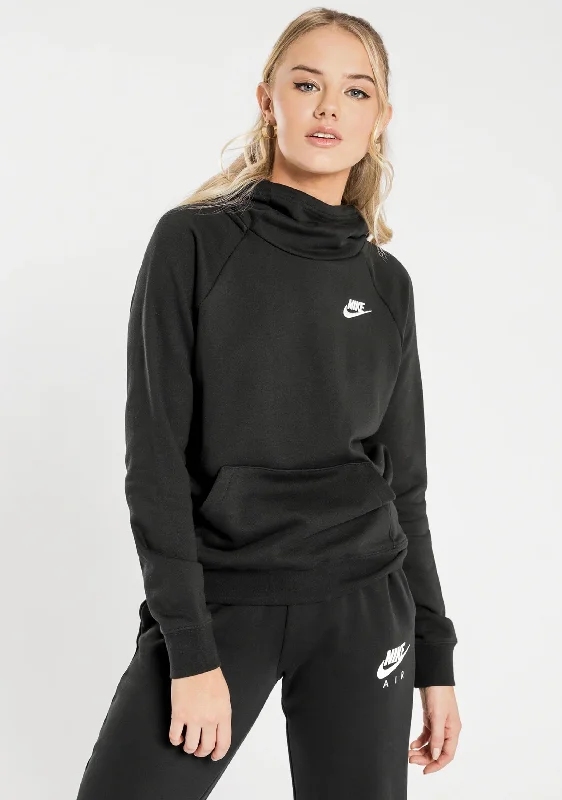 Nike Womens Sportswear Essential Fleece Funnel-Neck Hoodie <br> BV4116-010