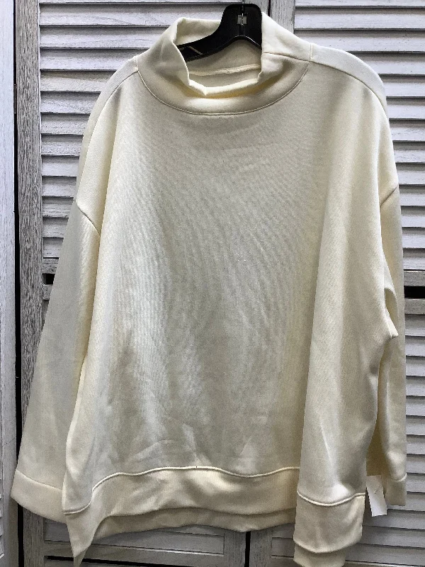 Sweatshirt Collar By Maeve In Cream, Size: Xl