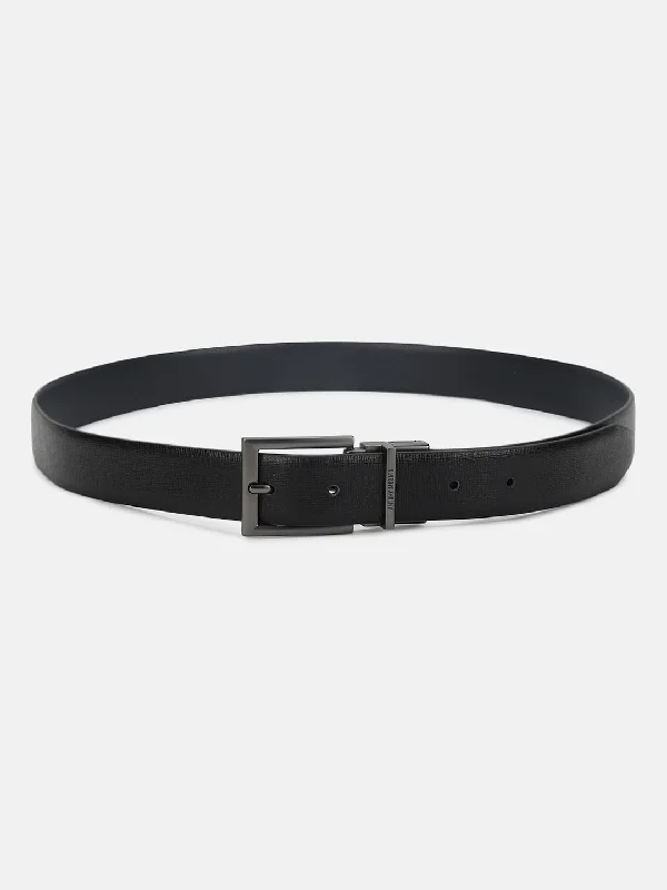 Antony Morato Men Black Solid Tang Closure Belt