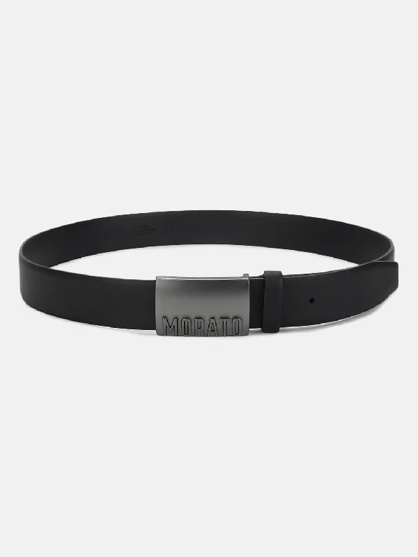 Antony Morato Men Black Solid Push Pin Closure Belt