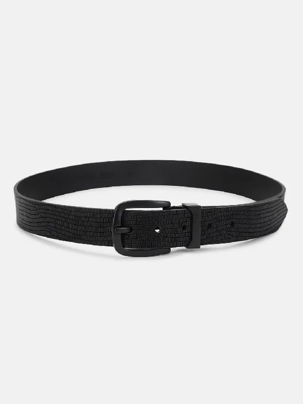 Antony Morato Men Black Solid Tang Closure Belt