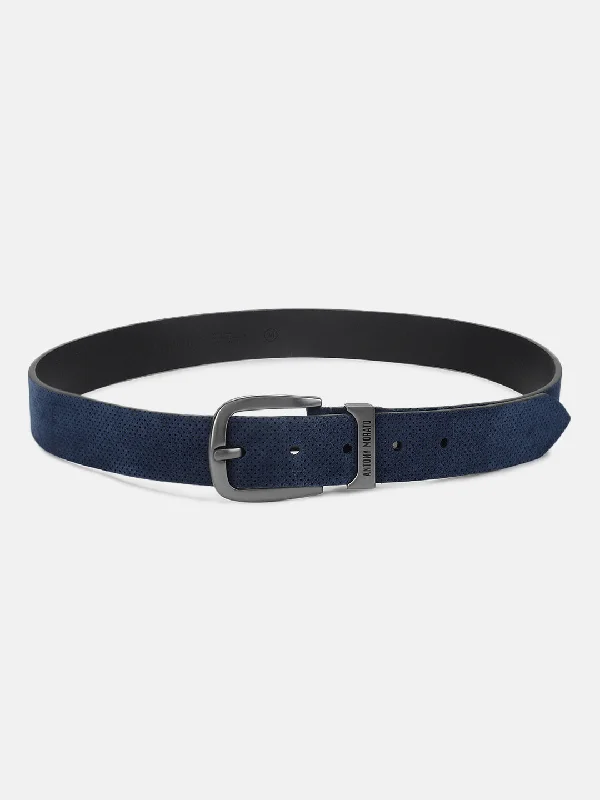 Antony Morato Men Blue Solid Tang Closure Belt