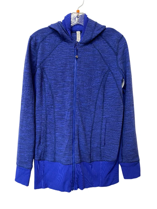 Athletic Jacket By Lululemon In Blue, Size: 10