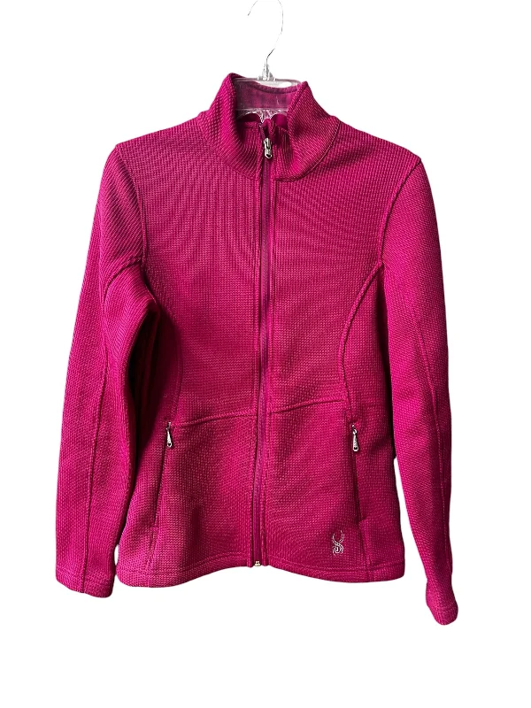 Athletic Jacket By Spyder In Pink, Size: M