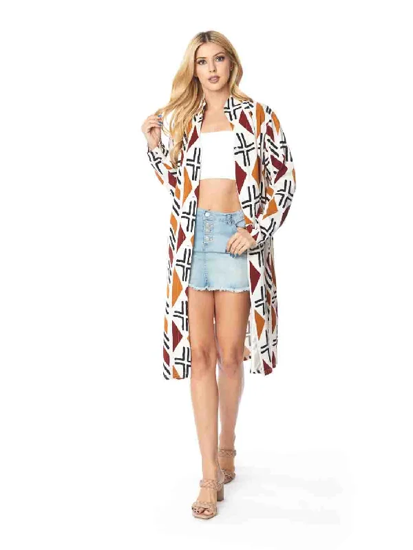 Tianello TENCEL™  Print "Soul of Africa" Long "SELENA"  Duster Jacket