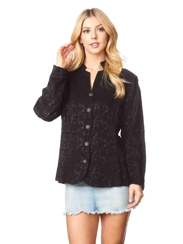 Tianello TENCEL™  Floral Jacquard  "Jillian" Blouse/Jacket