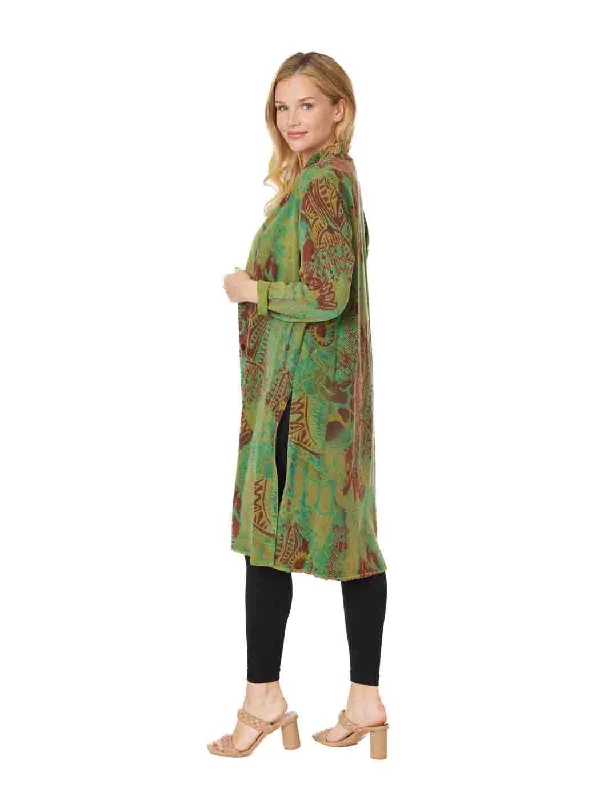 Tianello TENCEL™  Print "Tunisia" Long "SELENA"  Duster Jacket