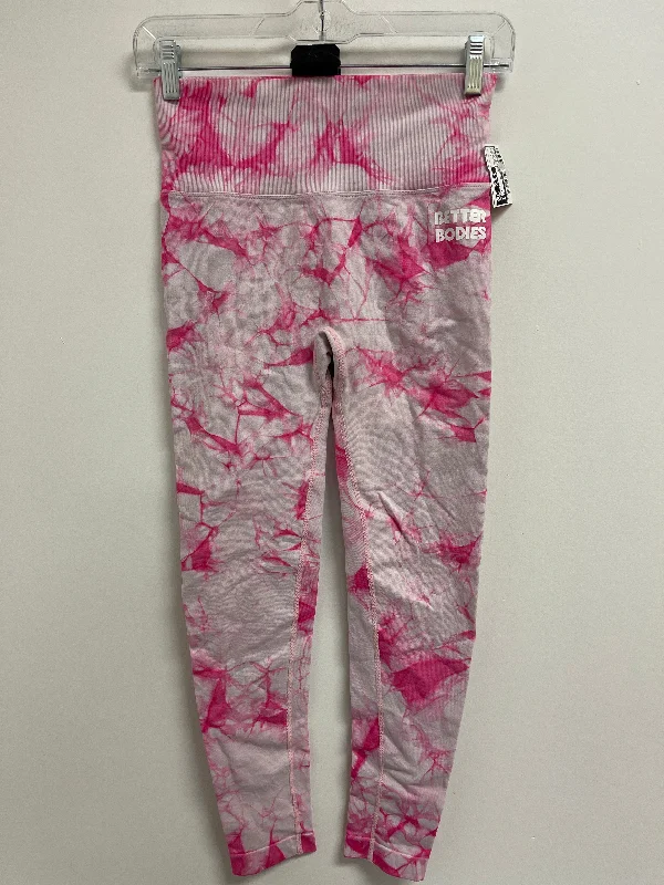 Athletic Leggings By Clothes Mentor In Pink & White, Size: M