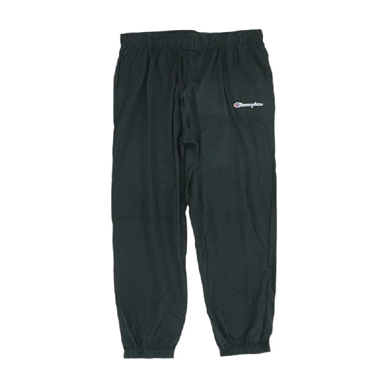 Black Solid Active Pants