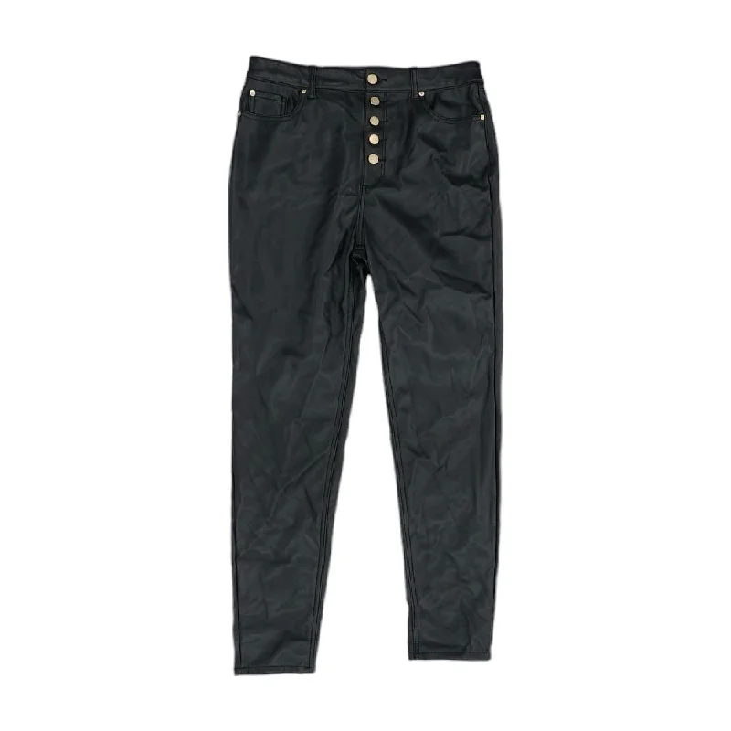 Black Solid Five Pocket Pants