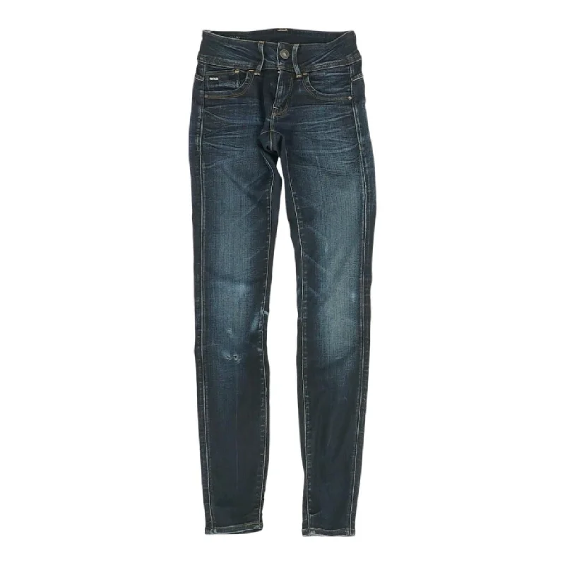 Blue Solid Low Rise Skinny Leg Jeans