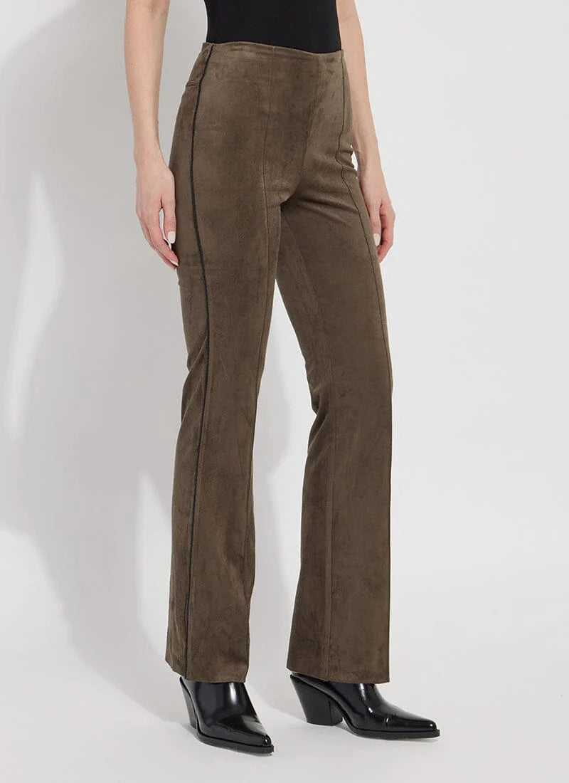 Elysse Suede Pant - Green Smoke