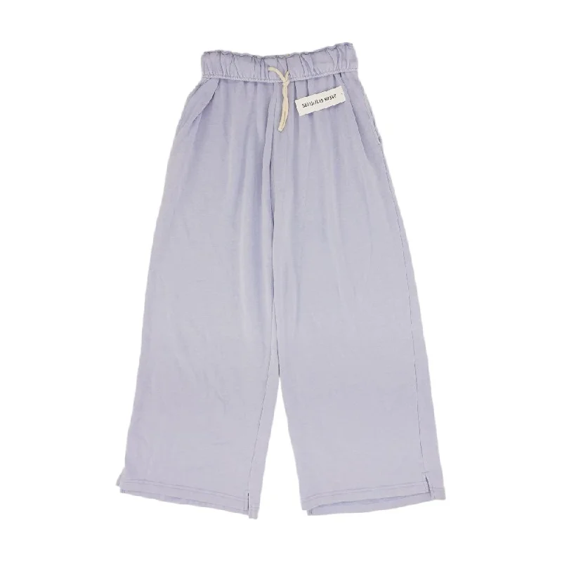 Lavender Solid Sweatpants Pants