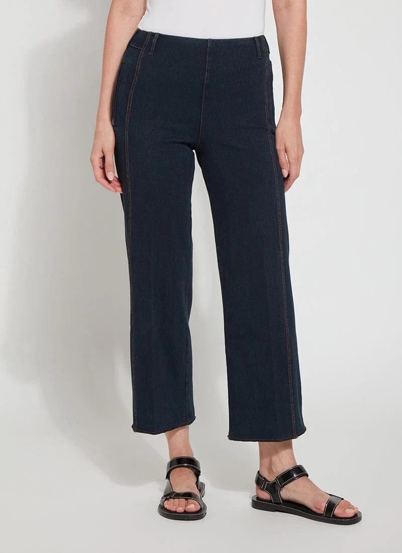 Payton Wide Leg Crop - Indigo