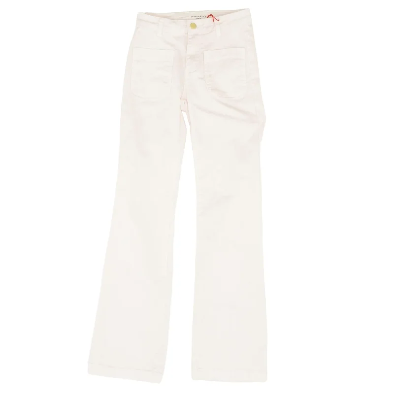 Pink Solid Mid Rise Jeans