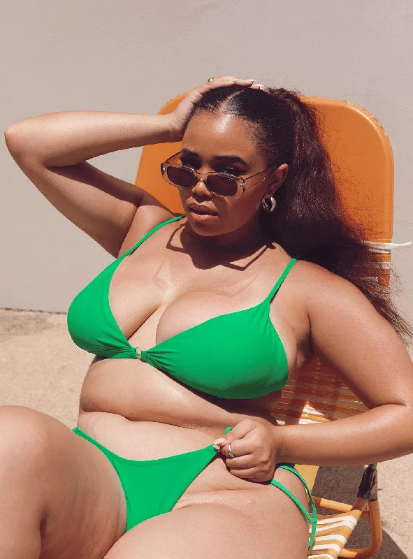 Paris Bikini Top Green Curve