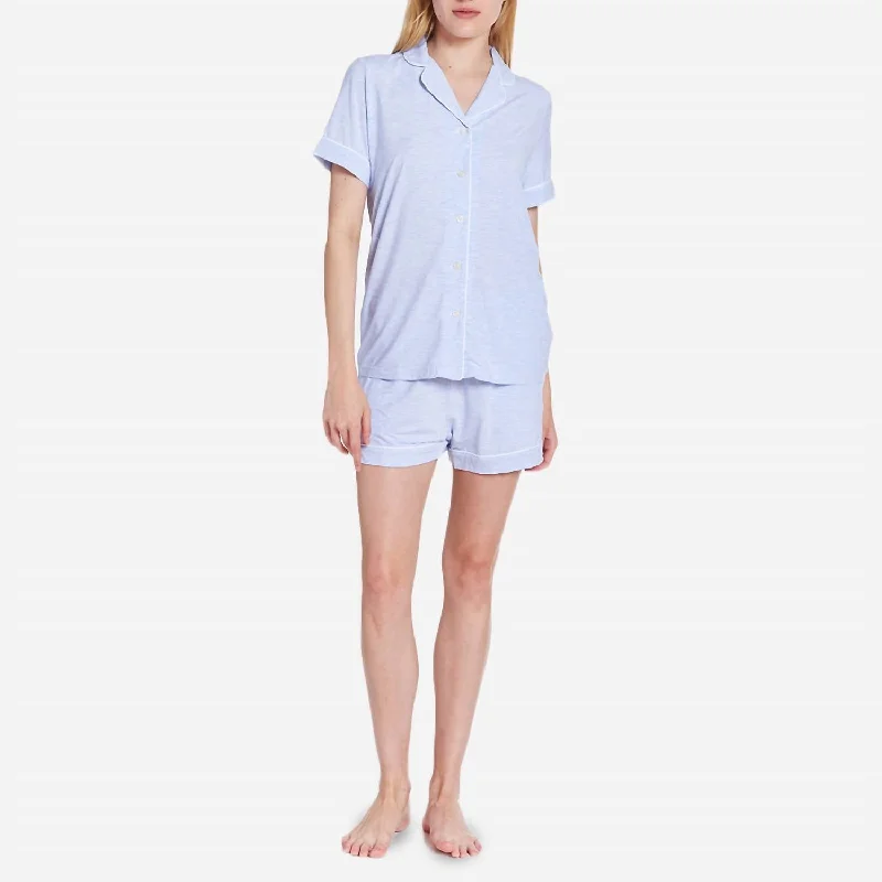 Shortie Pajama Set In Blue