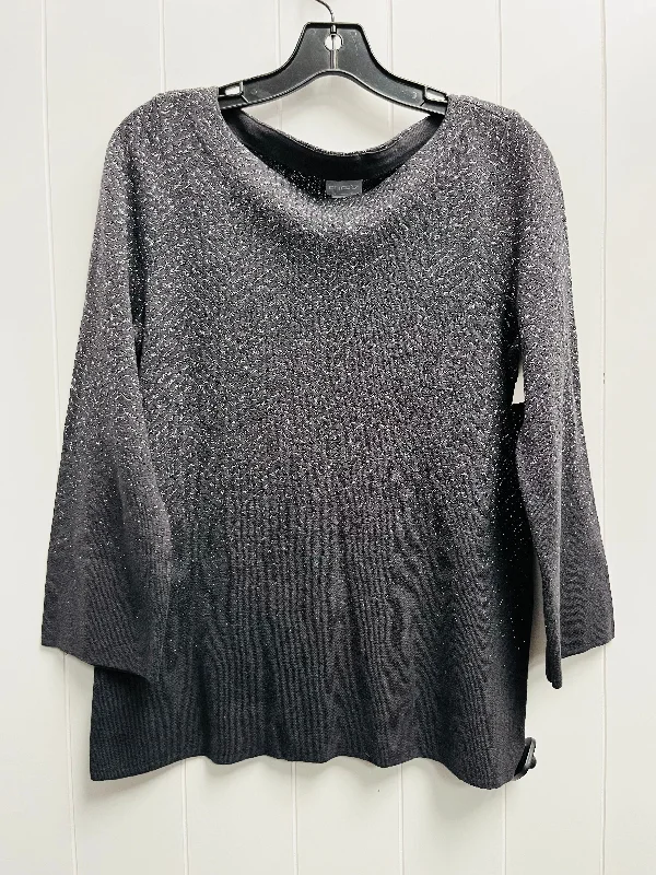 Top Long Sleeve By Chicos In Grey, Size: S