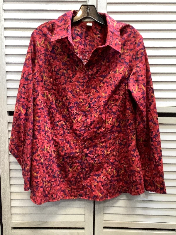 Top Long Sleeve By Coldwater Creek In Floral Print, Size: Xl