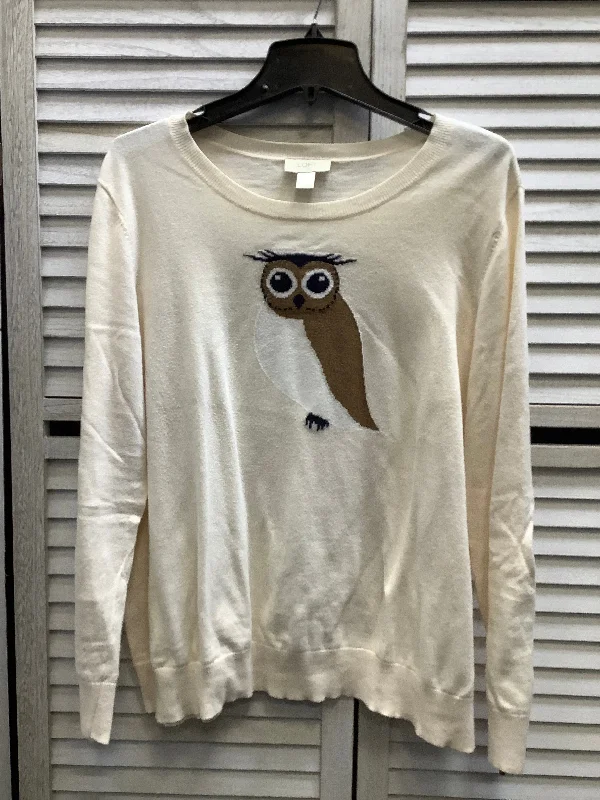 Top Long Sleeve By Loft In Cream, Size: Xl