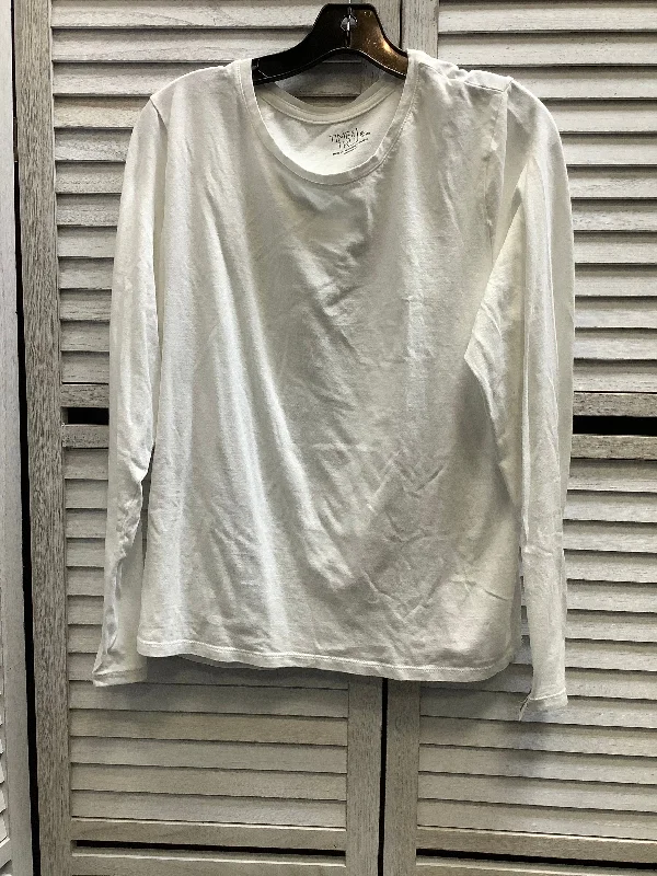 Top Long Sleeve By Time And Tru In White, Size: Xl