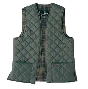 Barbour Quilted Waistcoat/Zip-In Liner - Classic Tartan (Olive)