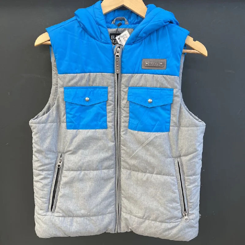 Burton - Women's Dry Ride Hooded Puffer Vest: Grey/Blue-women-MD