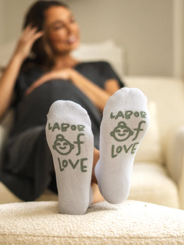 Labor & Delivery Socks | Labor of Love Sage